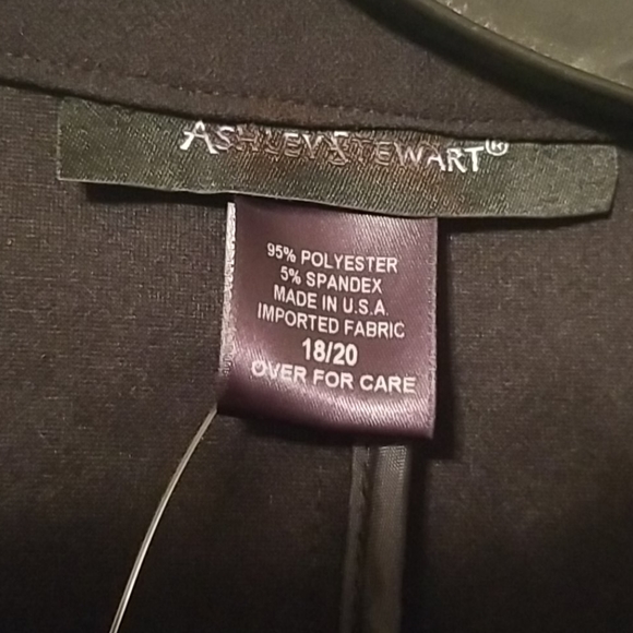 New Ashley Stewart Crepe Knit Faux Wrap Jacket Blazer - Picture 4 of 11